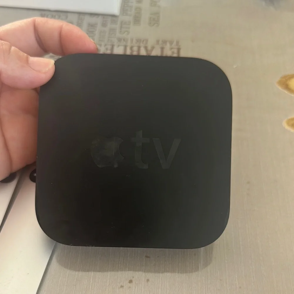 Apple TV Console with Remote - Black and Silver Apple TV 3 serial no